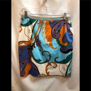 Elie Tahari Bold Print Skirt Size 6 #2202